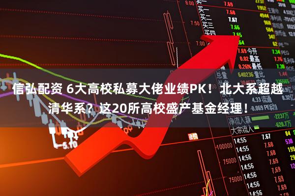 信弘配资 6大高校私募大佬业绩PK！北大系超越清华系？这20所高校盛产基金经理！